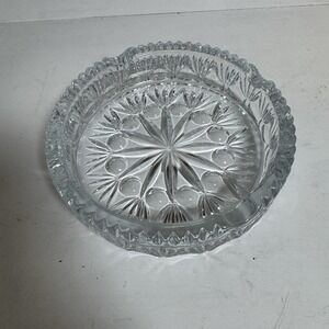 PRINCESS HOUSE: Lead Crystal ASHTRAY Ash Tray 6-1/4" cigars/cigarettes VTG